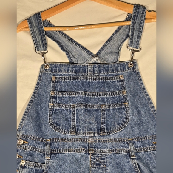 Y2K Overalls London London Blue Denim Large 30" Inseam - Picture 1 of 15